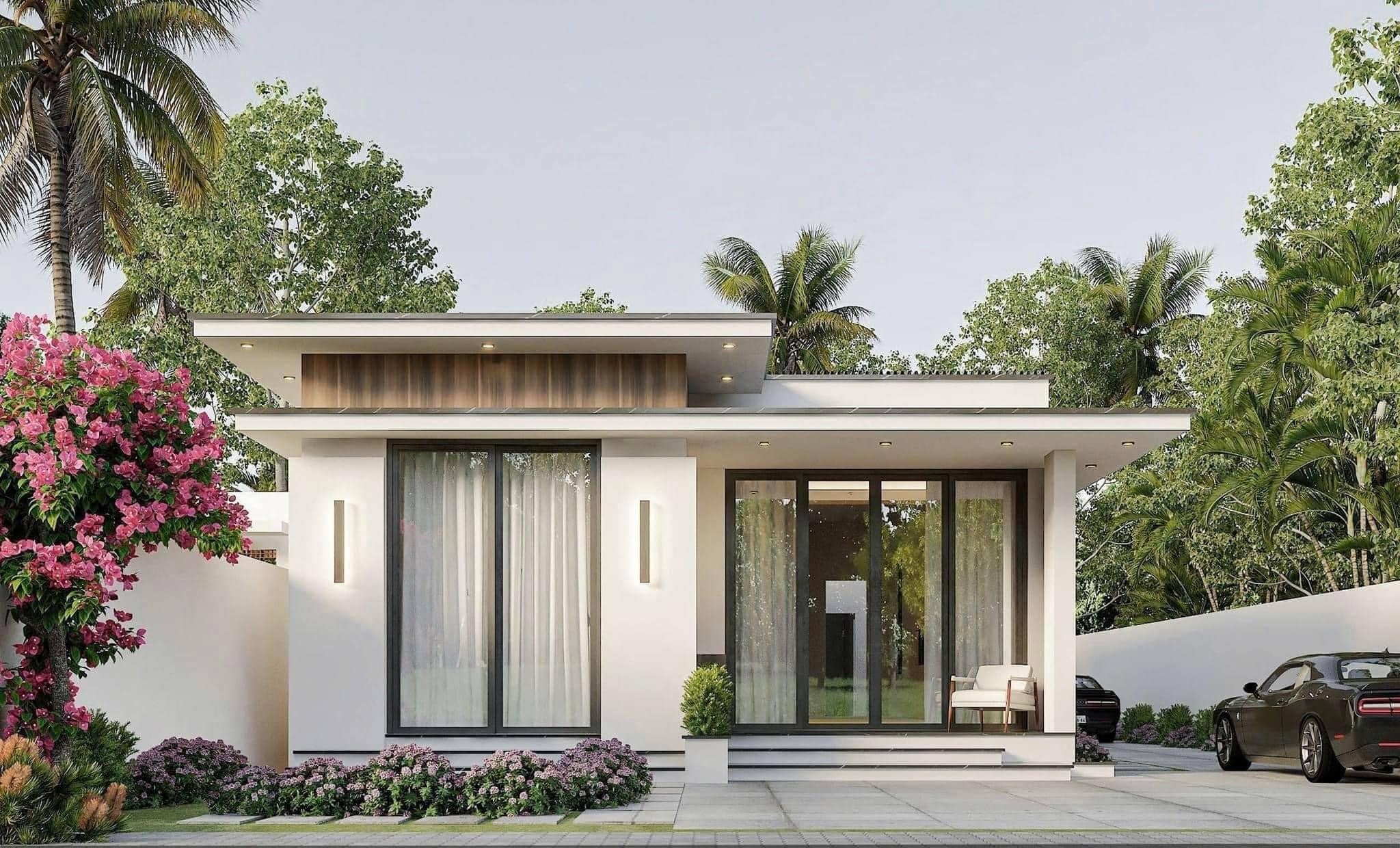 Nhà cấp 4 mái sân vườn - 1